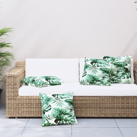 Cojines de sofá 4 uds tela estampado de hojas 40x40 cm de , Cojines para sillas y sofás - Ref: Foro24-360371, Precio: 35,36 €...