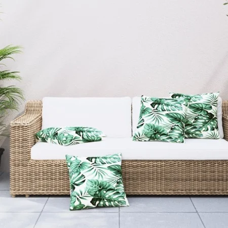 Cojines de sofá 4 uds tela estampado de hojas 40x40 cm de , Cojines para sillas y sofás - Ref: Foro24-360371, Precio: 34,91 €...