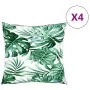 Cojines de sofá 4 uds tela estampado de hojas 40x40 cm de , Cojines para sillas y sofás - Ref: Foro24-360371, Precio: 34,91 €...
