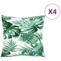 Cojines de sofá 4 uds tela estampado de hojas 40x40 cm de , Cojines para sillas y sofás - Ref: Foro24-360371, Precio: 35,36 €...
