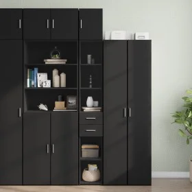 Armario estrecho madera de ingeniería negro 30x42,5x225 cm by , Sideboards - Ref: Foro24-3281267, Price: 137,02 €, Discount: %