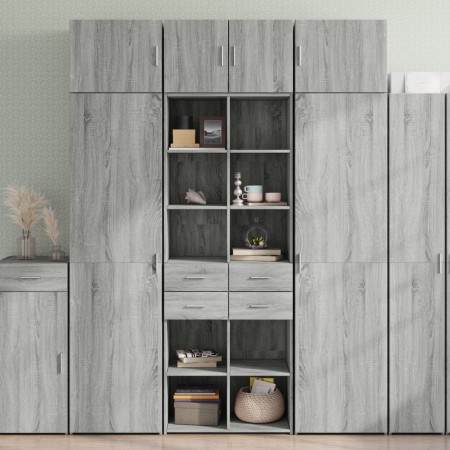 Armario de madera ingeniería gris Sonoma 70x42,5x225 cm de , Aparadores - Ref: Foro24-3281341, Precio: 199,00 €, Descuento: %
