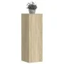 Soportes de plantas madera ingeniería roble Sonoma 33x33x100 cm de , Soportes para macetas - Ref: Foro24-852953, Precio: 72,5...