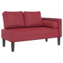 Sofá diván con cojines cuero sintético rojo tinto de , Divanes - Ref: Foro24-4007568, Precio: 173,73 €, Descuento: %
