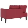 Sofá diván con cojines cuero sintético rojo tinto de , Divanes - Ref: Foro24-4007568, Precio: 170,99 €, Descuento: %