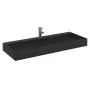 Lavabo de fundición de mineral/mármol negro mate 120x46x11 cm de , Lavabos - Ref: Foro24-155983, Precio: 304,79 €, Descuento: %