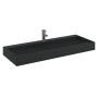 Lavabo de fundición de mineral/mármol negro mate 120x46x11 cm de , Lavabos - Ref: Foro24-155983, Precio: 319,44 €, Descuento: %