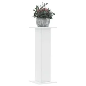 Soportes de plantas 2 uds madera ingeniería blanco 30x30x80 cm de , Soportes para macetas - Ref: Foro24-3307864, Precio: 86,9...