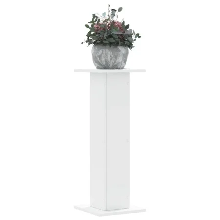 Soportes de plantas 2 uds madera ingeniería blanco 30x30x80 cm de , Soportes para macetas - Ref: Foro24-3307864, Precio: 86,9...