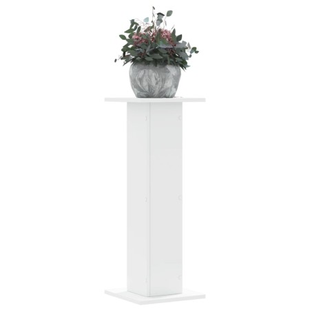Soportes de plantas 2 uds madera ingeniería blanco 30x30x80 cm de , Soportes para macetas - Ref: Foro24-3307864, Precio: 88,5...