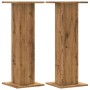 Soportes para plantas 2 uds madera roble artisian 30x30x80 cm de , Soportes para macetas - Ref: Foro24-3307872, Precio: 83,97...