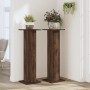 Soportes para plantas 2 uds madera marrón roble 30x30x95 cm de , Soportes para macetas - Ref: Foro24-3307879, Precio: 78,58 €...