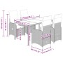 Mesita y sillas jardín 5 pzas y cojines ratán sintético gris de , Conjuntos de jardín - Ref: Foro24-3277034, Precio: 583,28 €...