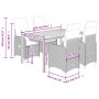 Mesita y sillas jardín 5 pzas y cojines ratán sintético gris de , Conjuntos de jardín - Ref: Foro24-3277022, Precio: 603,40 €...