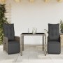 Mesita y sillas jardín 3 pzas y cojines ratán sintético gris de , Conjuntos de jardín - Ref: Foro24-3277165, Precio: 393,53 €...