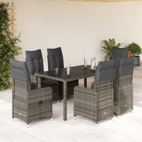 Mesita y sillas jardín 5 pzas y cojines ratán sintético gris de , Conjuntos de jardín - Ref: Foro24-3277036, Precio: 640,91 €...