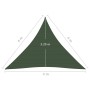 Toldo de vela verde oscuro HDPE 160 g/m² 4x4x4 m de vidaXL, Sombrillas - Ref: Foro24-311478, Precio: 25,12 €, Descuento: %