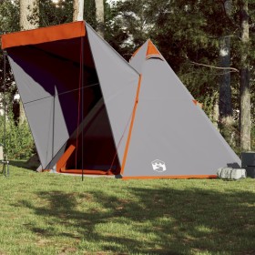 Tienda familiar tipi para 6 personas impermeable gris naranja de , Tiendas de campaña - Ref: Foro24-4009440, Precio: 131,15 €...
