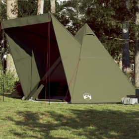 Tienda campaña familiar tipi 6 personas impermeable verde oliva de , Tiendas de campaña - Ref: Foro24-4009442, Precio: 131,15...