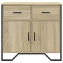 Aparador de madera de ingeniería roble Sonoma 79,5x35,5x74,5 cm de , Aparadores - Ref: Foro24-848545, Precio: 84,43 €, Descue...