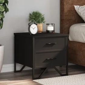 Mesitas de noche 2 uds madera de ingeniería negro 40x41x40 cm de , Mesitas de noche - Ref: Foro24-848505, Precio: 88,67 €, De...