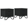 Mesitas de noche 2 uds madera de ingeniería negro 40x41x40 cm de , Mesitas de noche - Ref: Foro24-848505, Precio: 88,67 €, De...