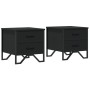 Mesitas de noche 2 uds madera de ingeniería negro 40x41x40 cm de , Mesitas de noche - Ref: Foro24-848505, Precio: 90,07 €, De...