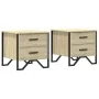 Mesitas noche 2 uds madera ingeniería roble Sonoma 40x41x40 cm by , Nightstands - Ref: Foro24-848507, Price: 85,21 €, Discoun...