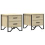 Mesitas noche 2 uds madera ingeniería roble Sonoma 40x41x40 cm de , Mesitas de noche - Ref: Foro24-848507, Precio: 87,40 €, D...