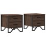 Mesitas noche 2 uds madera ingeniería marrón roble 40x41x40 cm de , Mesitas de noche - Ref: Foro24-848513, Precio: 90,77 €, D...