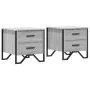 Mesita de noche 2 uds madera ingeniería gris Sonoma 40x41x40 cm by , Nightstands - Ref: Foro24-848511, Price: 88,67 €, Discou...