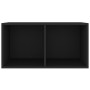 Caja para discos de vinilo madera contrachapada negro71x34x36cm de vidaXL, Almacenamiento para CD y DVD - Ref: Foro24-800118,...