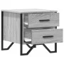 Mesita de noche 2 uds madera ingeniería gris Sonoma 40x41x40 cm by , Nightstands - Ref: Foro24-848511, Price: 88,67 €, Discou...