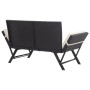 Banco de jardín con cojines ratán sintético negro 176 cm de , Bancos de jardín - Ref: Foro24-317181, Precio: 184,42 €, Descue...