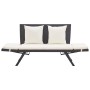 Banco de jardín con cojines ratán sintético negro 176 cm de , Bancos de jardín - Ref: Foro24-317181, Precio: 184,42 €, Descue...