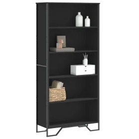Estantería de madera de ingeniería negra 80x31x169 cm de , Librerías y estanterías - Ref: Foro24-3295312, Precio: 93,17 €, De...
