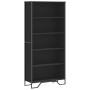 Estantería de madera de ingeniería negra 80x31x169 cm de , Librerías y estanterías - Ref: Foro24-3295312, Precio: 94,31 €, De...