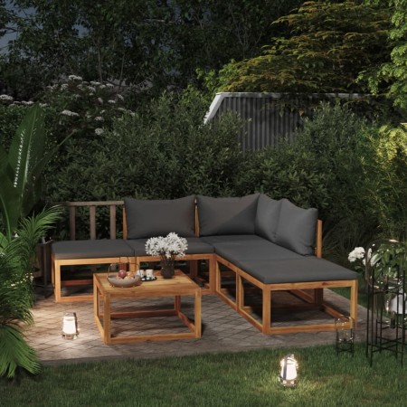 Set muebles de jardín 6 pzas con cojines madera maciza acacia de , Conjuntos de jardín - Ref: Foro24-3098663, Precio: 553,32 ...