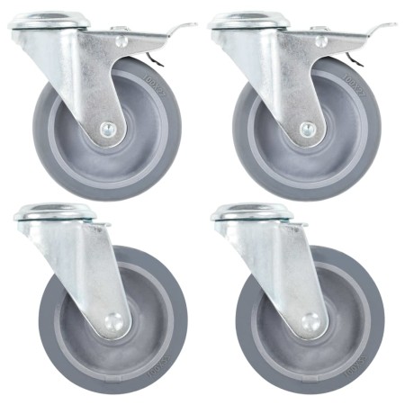 Ruedas giratorias con agujero pasador 16 unidades 100 mm de , Manipulación de materiales - Ref: Foro24-277893, Precio: 88,15 ...