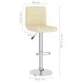 Taburetes de cocina 2 unidades de tela color crema de , Taburetes de cocina - Ref: Foro24-334241, Precio: 134,70 €, Descuento: %