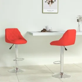 Taburetes de cocina 2 unidades cuero sintético rojo de , Taburetes de cocina - Ref: Foro24-335181, Precio: 128,41 €, Descuent...