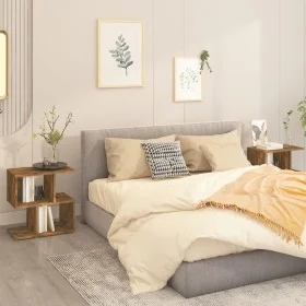Mesitas de noche 2 uds contrachapada roble ahumado 50x30x51,5cm de , Mesitas de noche - Ref: Foro24-815829, Precio: 47,82 €, ...