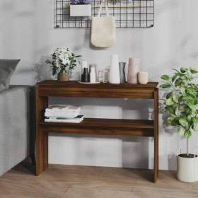 Mesa consola madera contrachapada roble marrón 102x30x80 cm de , Mesas auxiliares - Ref: Foro24-815221, Precio: 52,84 €, Desc...