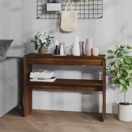 Mesa consola madera contrachapada roble marrón 102x30x80 cm de , Mesas auxiliares - Ref: Foro24-815221, Precio: 52,84 €, Desc...
