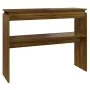 Mesa consola madera contrachapada roble marrón 102x30x80 cm de , Mesas auxiliares - Ref: Foro24-815221, Precio: 51,96 €, Desc...