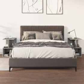Bedside tables 2 units plywood gray Sonoma 35x35x55cm by , Nightstands - Ref: Foro24-815186, Price: 60,22 €, Discount: %