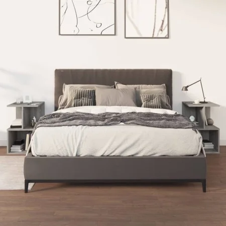 Mesitas noche 2 uds madera contrachapada gris Sonoma 35x35x55cm de , Mesitas de noche - Ref: Foro24-815186, Precio: 60,22 €, ...