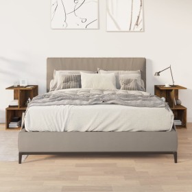 Mesitas de noche 2 uds contrachapado roble ahumado 35x35x55 cm de , Mesitas de noche - Ref: Foro24-815184, Precio: 66,71 €, D...