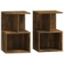 Mesitas de noche 2 uds contrachapado roble ahumado 35x35x55 cm de , Mesitas de noche - Ref: Foro24-815184, Precio: 66,71 €, D...
