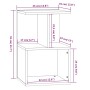 Mesitas de noche 2 uds contrachapado roble ahumado 35x35x55 cm de , Mesitas de noche - Ref: Foro24-815184, Precio: 66,71 €, D...